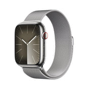 Apple Watch Series 9 GPS + Cellular 45mm Silver Stainless Steel Case with Silver Milanese Loop