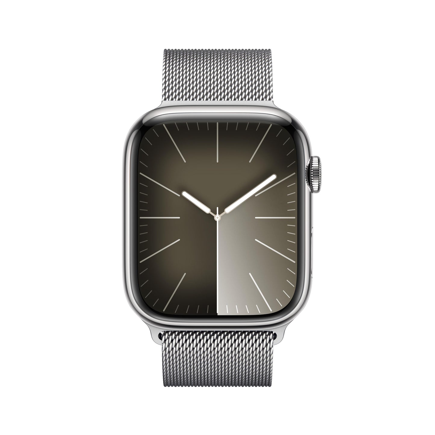 Apple Watch Series 9 GPS + Cellular 45mm Silver Stainless Steel Case with Silver Milanese Loop