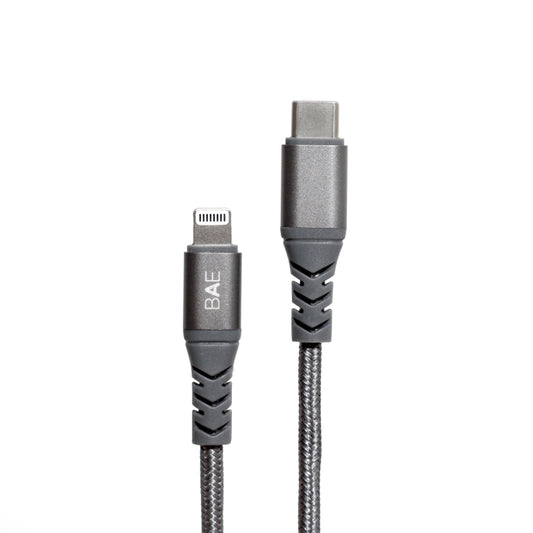 BEFORE ANYTHING ELSE Raptor Braided USB-C to Lightning cable 1.2m - Grey