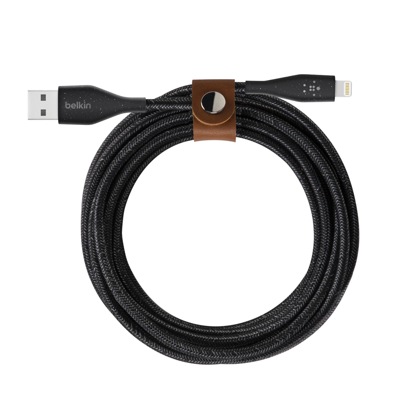 BELKIN Duratek Plus Lightning to USB-A Cable with Strap 4ft - Black