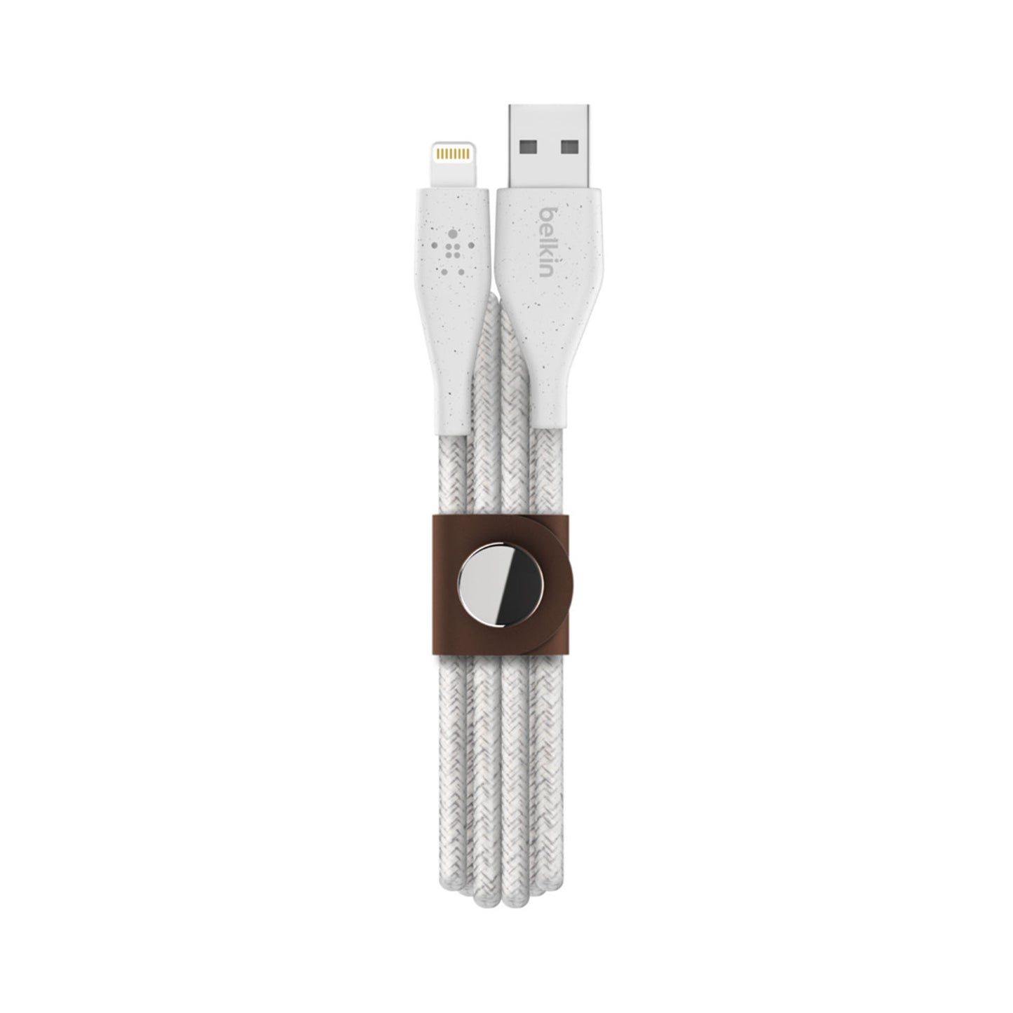 BELKIN Duratek Plus Lightning to USB-A Cable with Strap 4ft - White