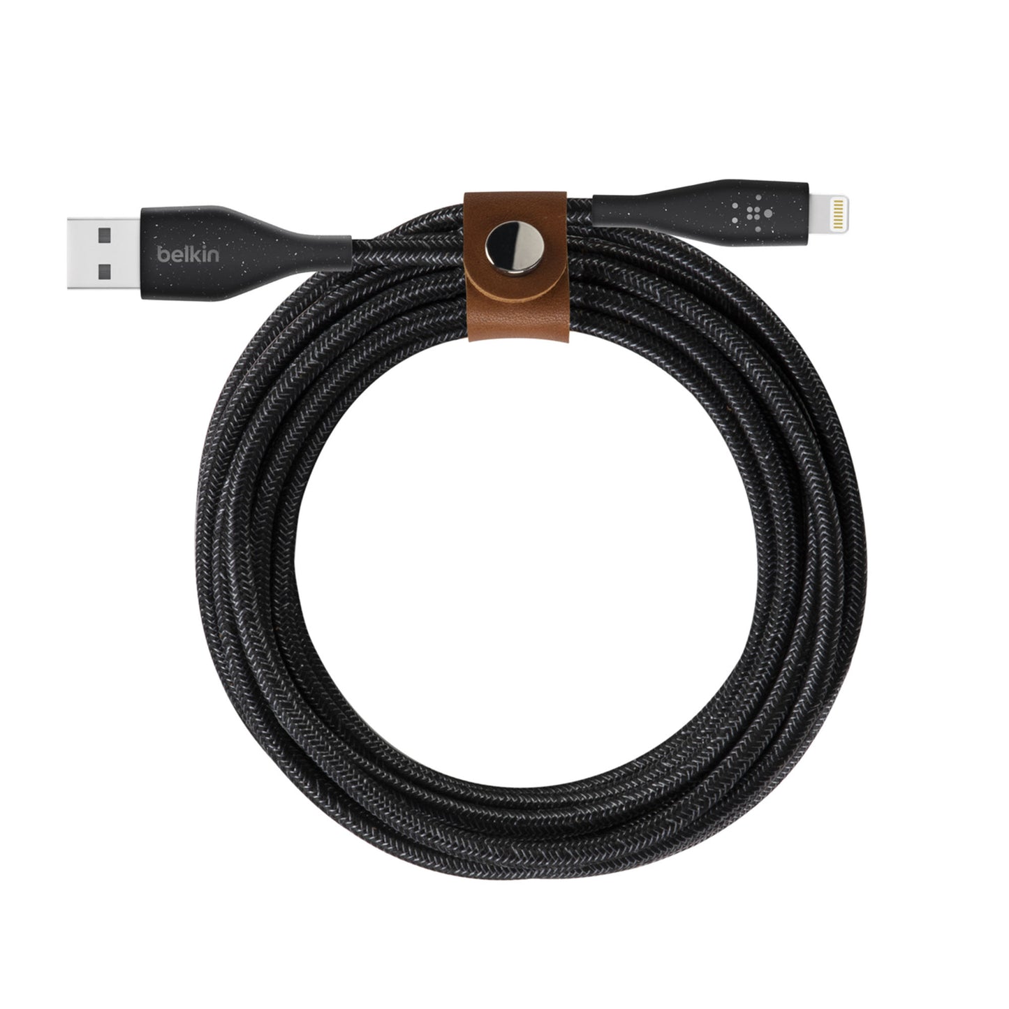 BELKIN Duratek Plus Lightning to USB-A Cable with Strap 6ft - Black