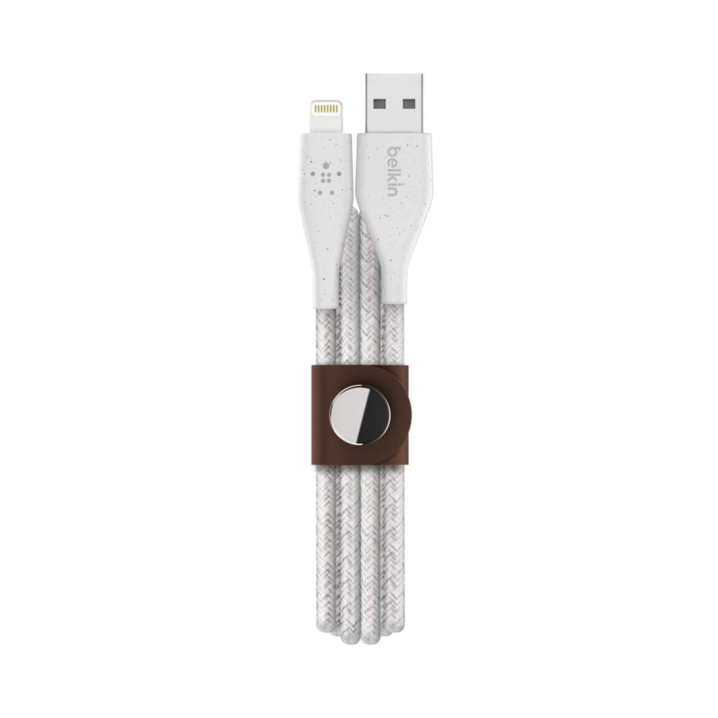 BELKIN Duratek Plus Lightning to USB-A Cable with Strap 6ft - White