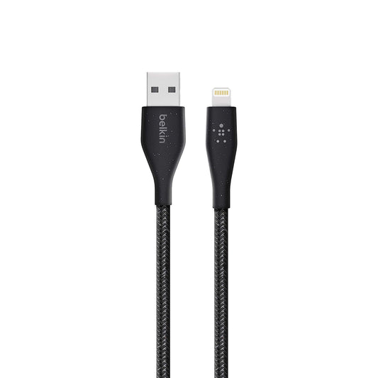 BELKIN Duratek Plus Lightning to USB-A Cable with Strap 10ft - Black