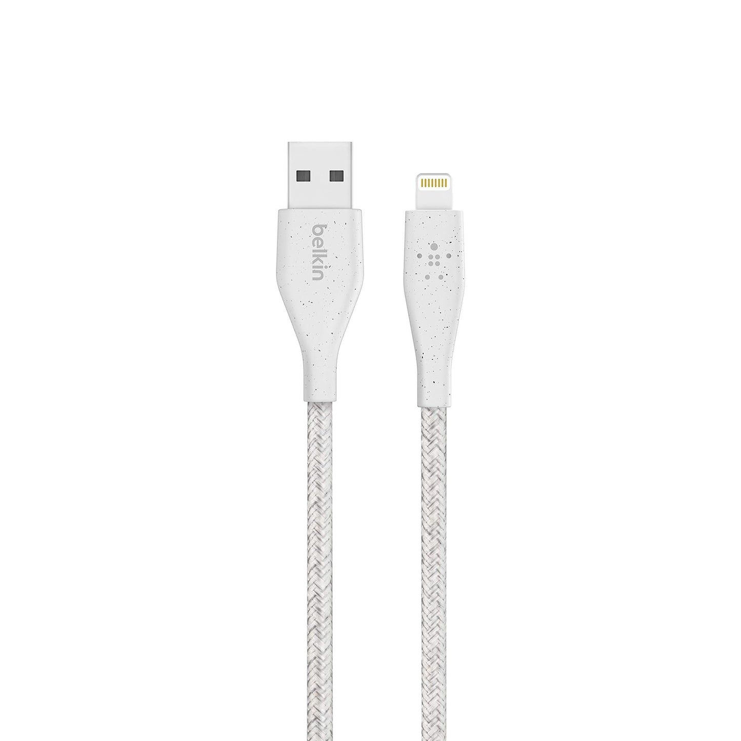 BELKIN Duratek Plus Lightning to USB-A Cable with Strap 10ft - White