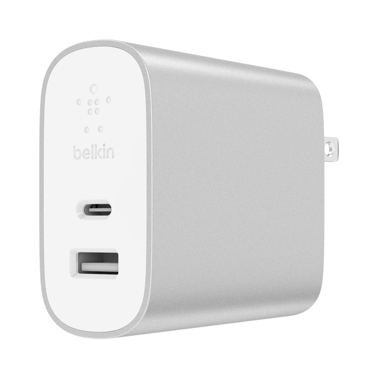 BELKIN Boost Charge 27W USB-C + 12W USB-A Wall Charger - Silver
