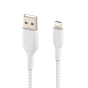 BELKIN BoostUp Charge Braided Lightning Cable 0.15m - White