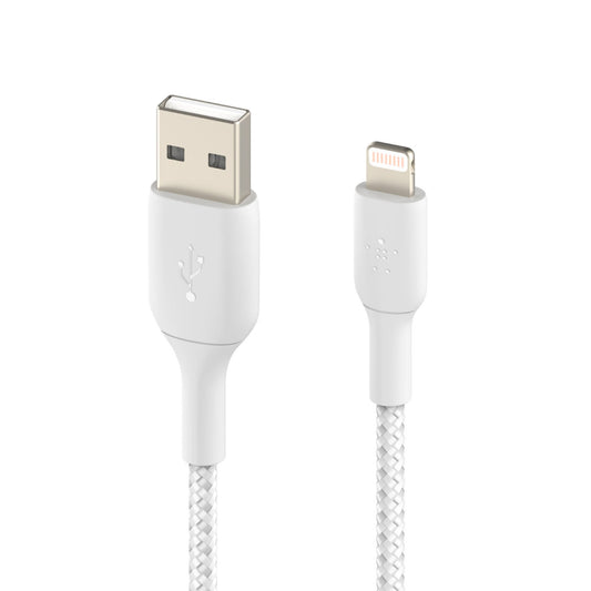 BELKIN BoostUp Charge Braided Lightning Cable 0.15m - White