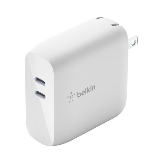BELKIN BoostUp Charge 68W Dual USB-C GaN Wall Charger - White