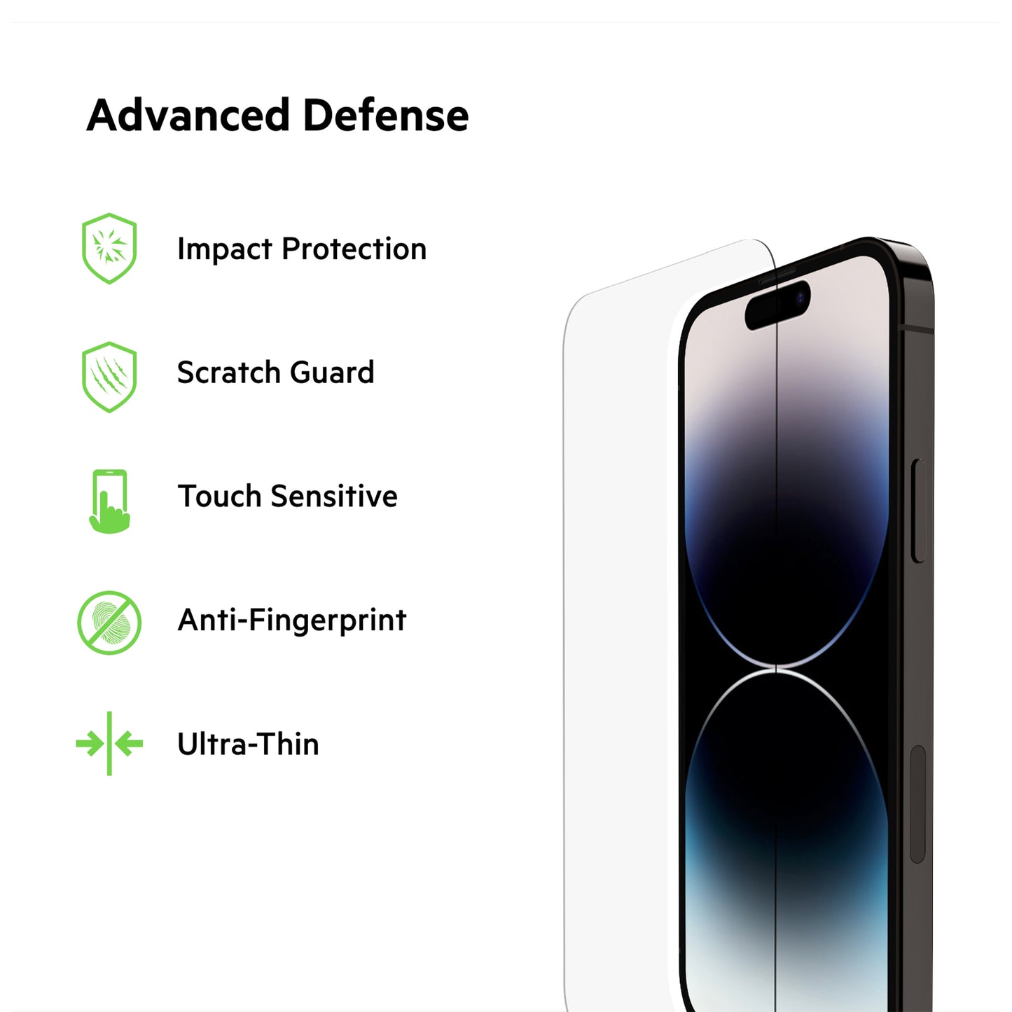 BELKIN Screenforce Tempered Glass for iPhone 14 Pro - Clear