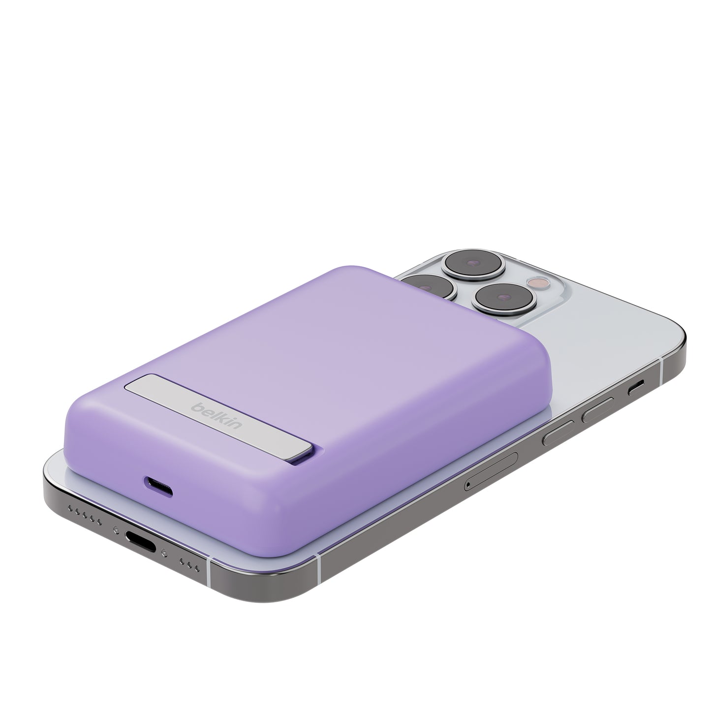 BELKIN BoostCharge Magnetic Wireless Power Bank 5K + Stand - Purple – Power  Mac Center
