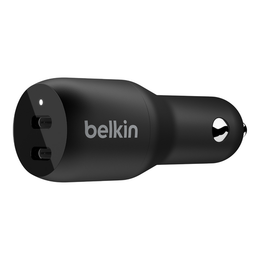 BELKIN Dual USB-C 36W Car Charger - Black