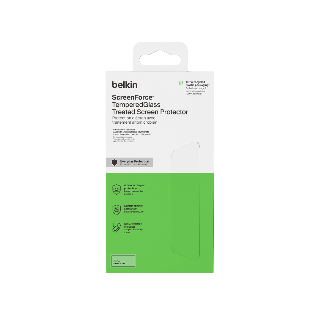 BELKIN Tempered Glass for iPhone 16 Pro - Clear