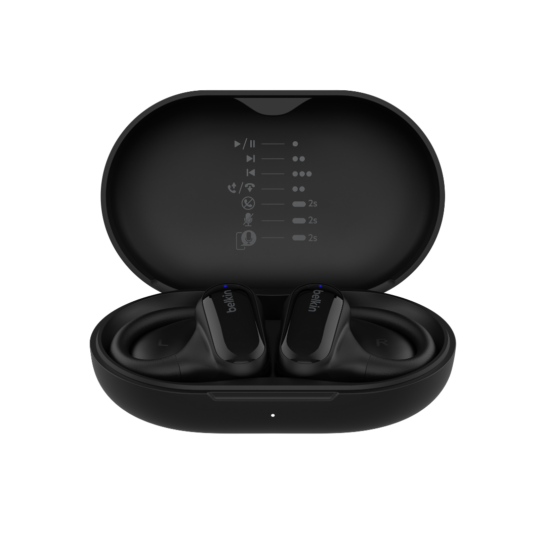 BELKIN Soundform Clearfit Open-Ear Wireless Earbuds - Black