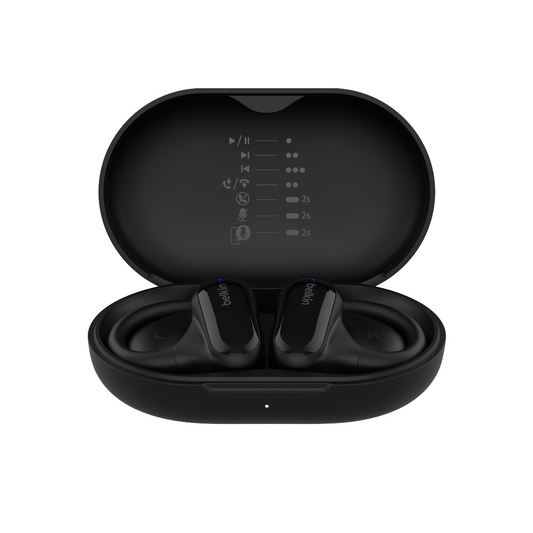 BELKIN Soundform Clearfit Open-Ear Wireless Earbuds - Black
