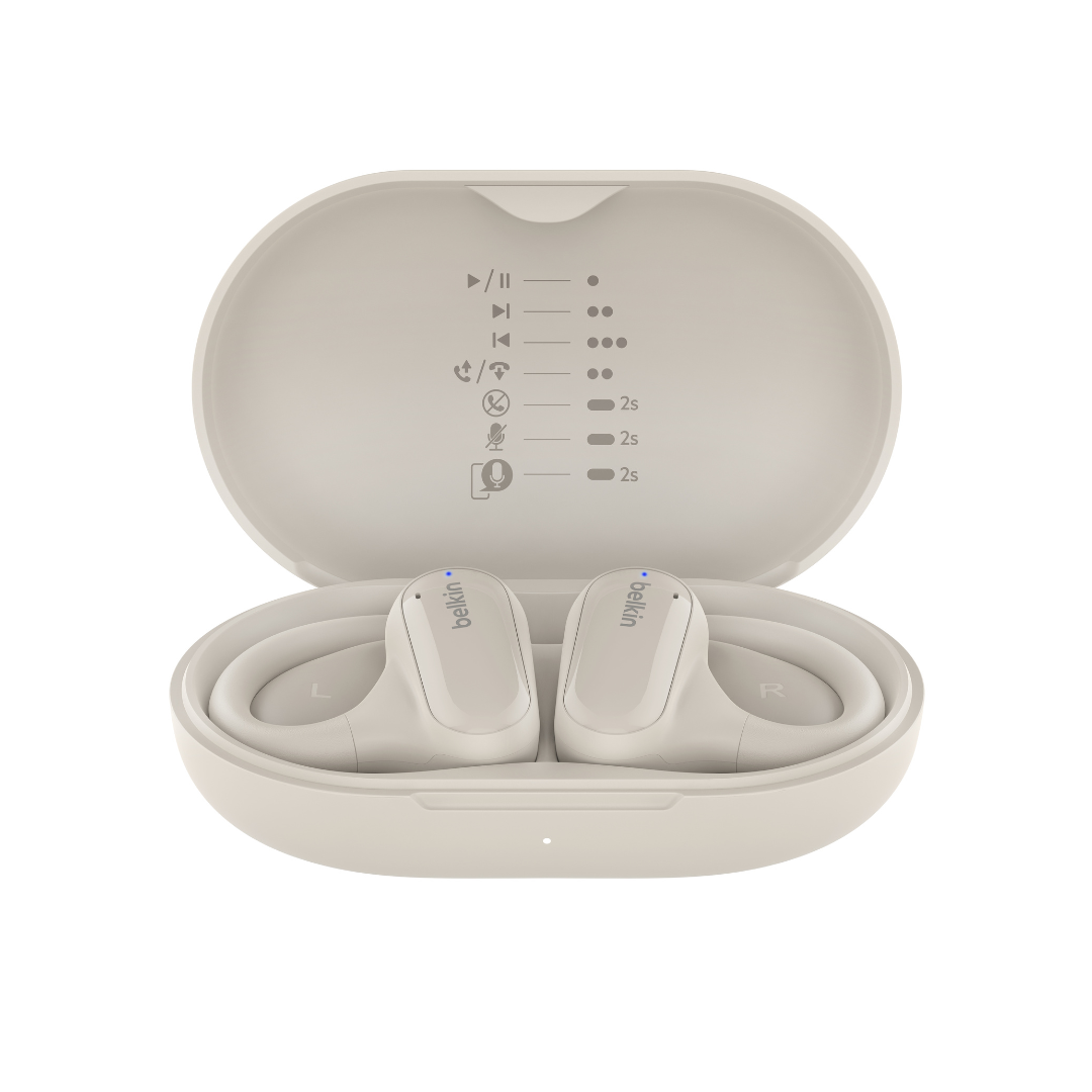 BELKIN Soundform Clearfit Open-Ear Wireless Earbuds - Sand