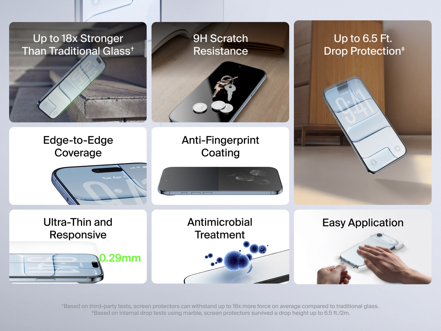 BELKIN Aluminosilicate Recycled Glass for iPhone Air - Clear