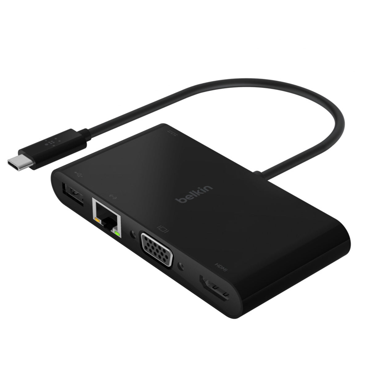 BELKIN USB C 5-in-1 Multimedia-Charge Hub - Black
