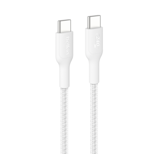 BELKIN BoostCharge USB-C to USB-C 240W Braided PCR 2m - White