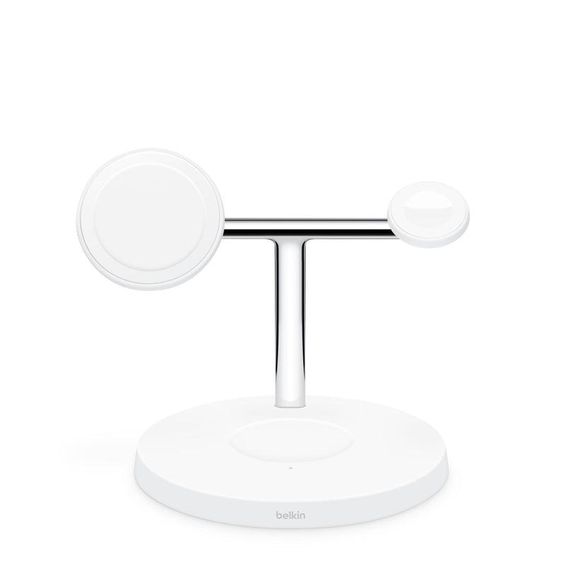 BELKIN 3-in-1 Wireless Charging Stand with MagSafe - White – Power Mac  Center