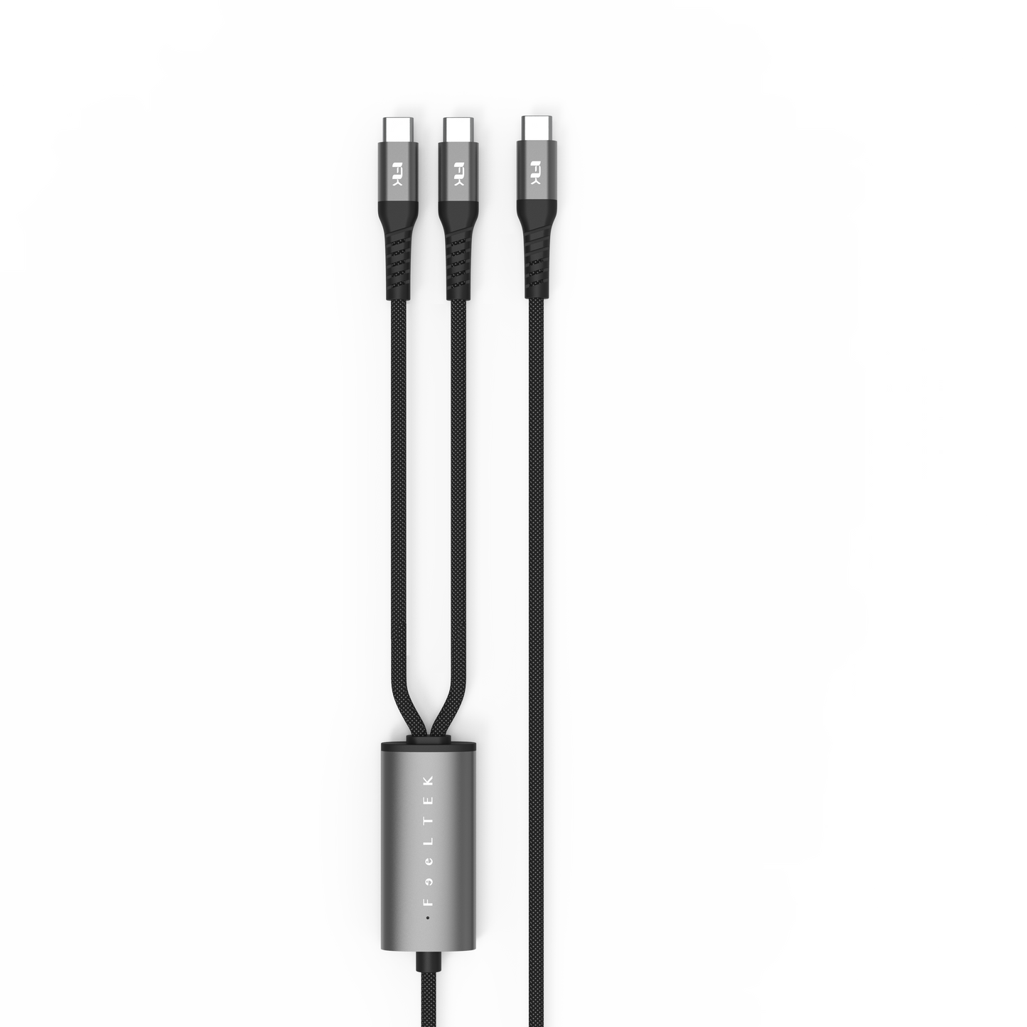 FEELTEK Gemini USB C to Dual C Splitter Charge Cable 100W 1.5m