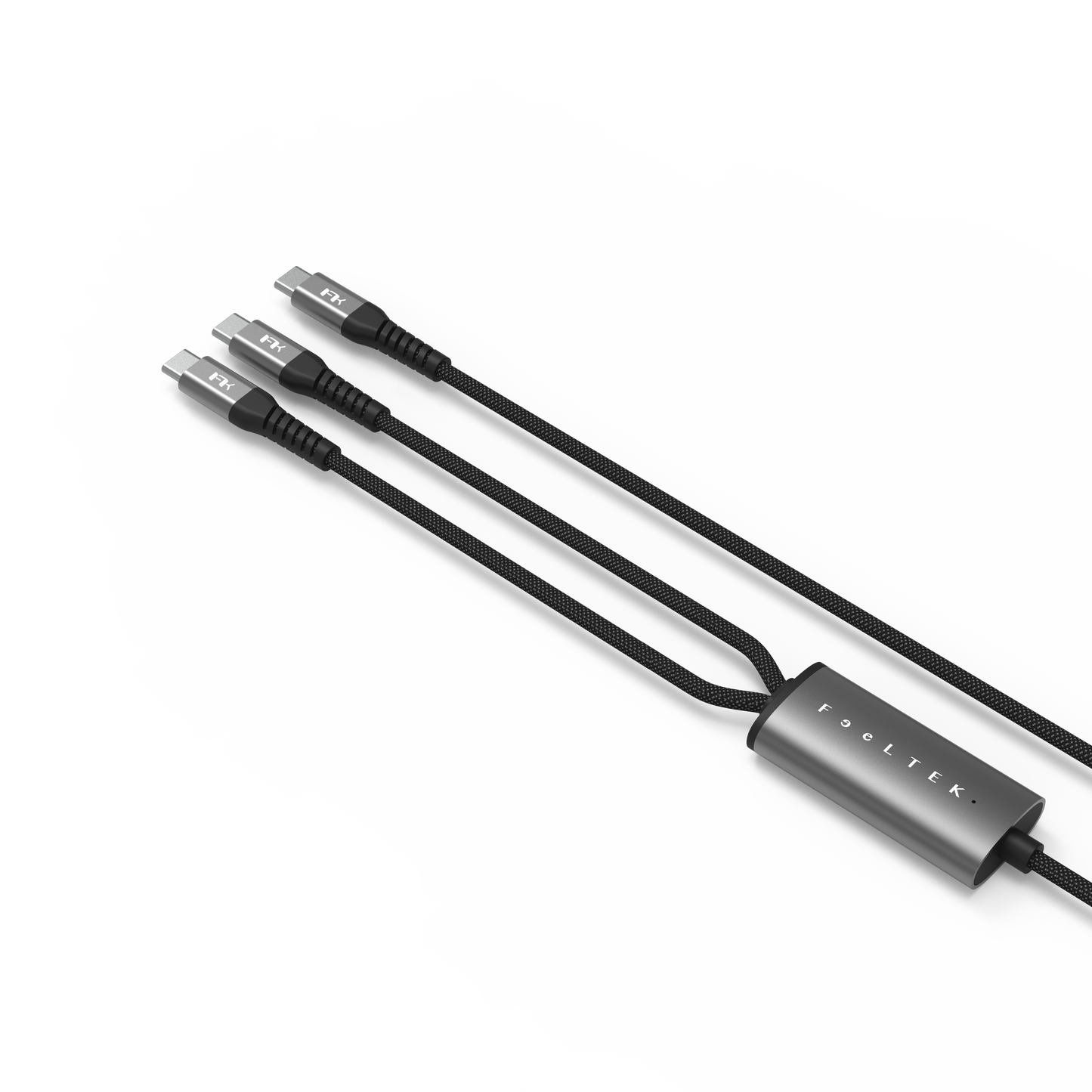 FEELTEK Gemini USB C to Dual C Splitter Charge Cable 100W 1.5m