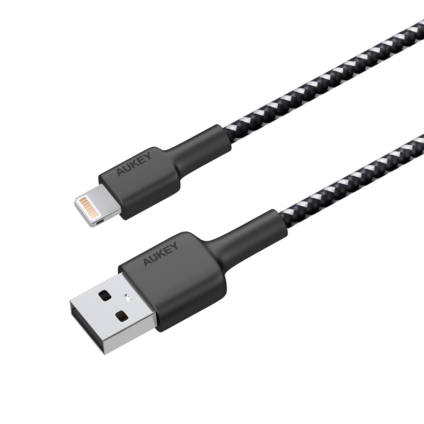 AUKEY MFI Certified Braided Lightning Cable 1.2m - Black