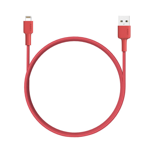 AUKEY MFI Certified Braided Lightning Cable 2m - Red