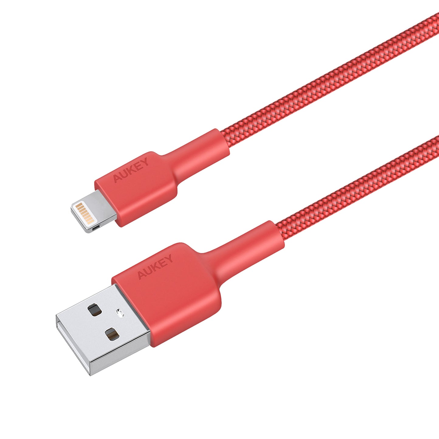 AUKEY MFI Certified Braided Lightning Cable 2m - Red