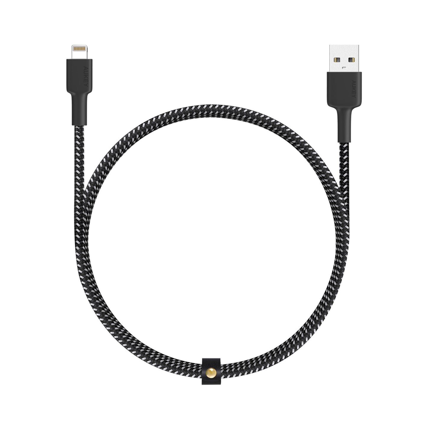 AUKEY MFI Certified Braided Lightning Cable 2m - Black