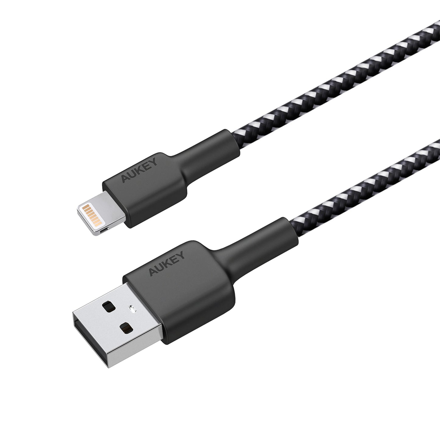 AUKEY MFI Certified Braided Lightning Cable 2m - Black