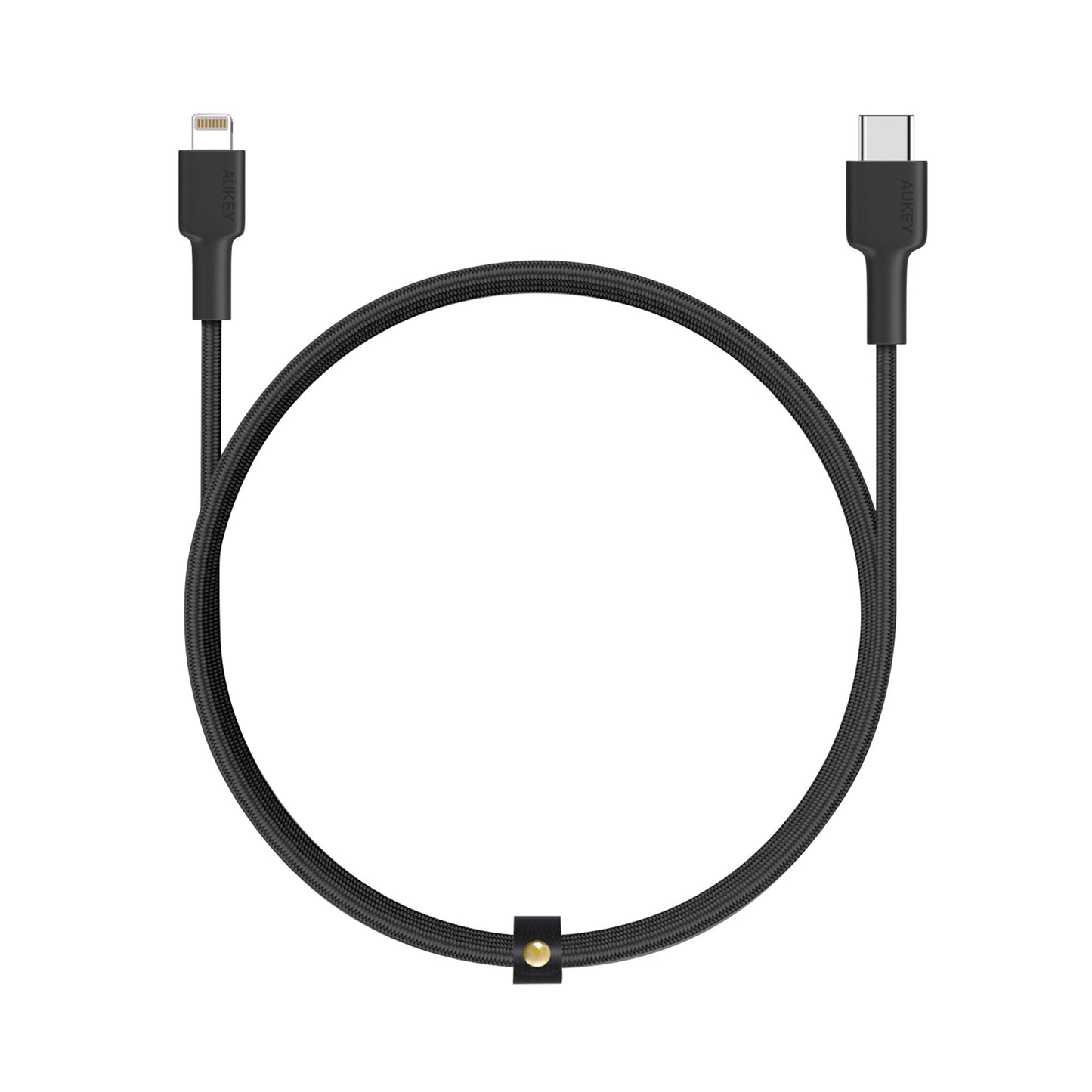 AUKEY Nylon Braided USB-C to Lightning Cable 1.2M - Black