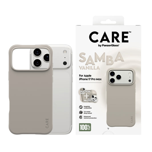CARE BY PANZERGLASS Fashionable Samba MagSafe Case for iPhone 17 Pro Max - Vanilla