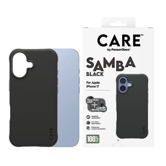 CARE BY PANZERGLASS Fashionable Samba MagSafe Case for iPhone 17 - Black