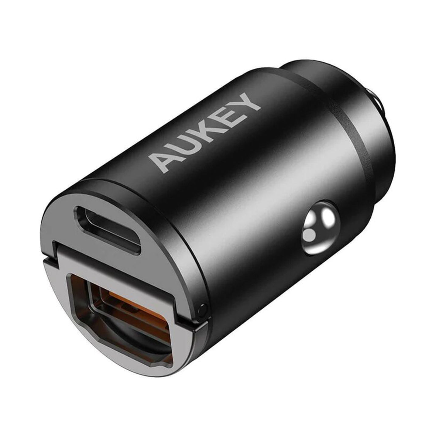 AUKEY 30W PD Metal Dual Port Fast Car Charger - Black