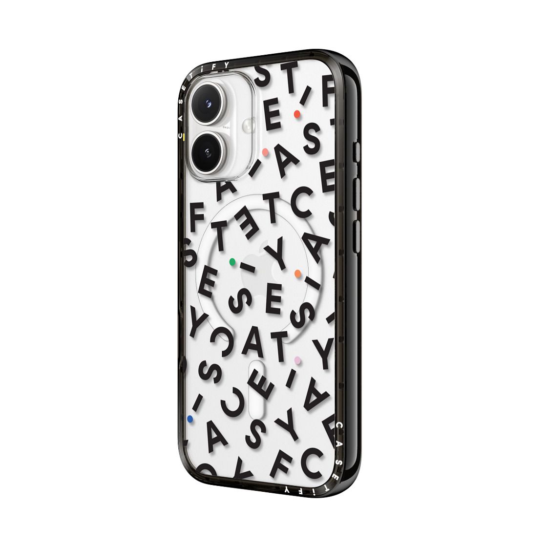 CASETIFY Compact MagSafe Case for iPhone 17 - Monogram Black