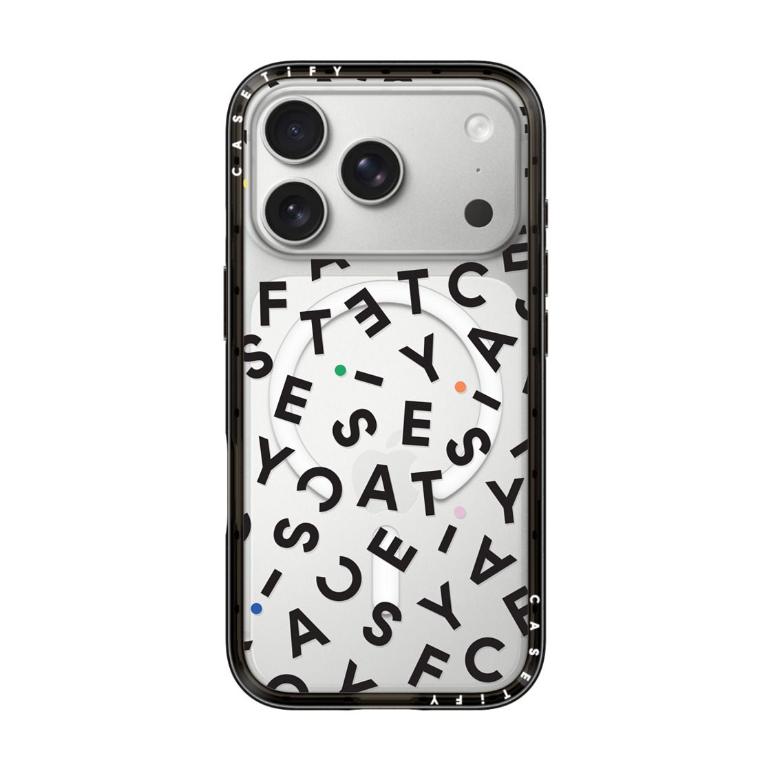 CASETIFY Compact MagSafe Case for iPhone 17 Pro - Monogram Black