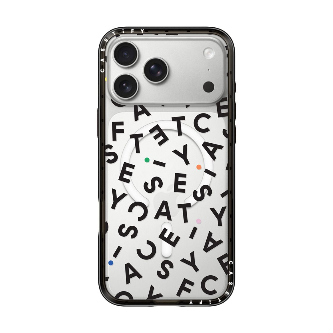 CASETIFY Compact MagSafe Case for iPhone 17 Pro Max - Monogram Black
