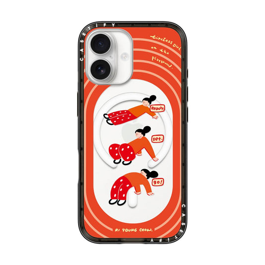 CASETIFY Compact MagSafe Case for iPhone 17 - Tireless Girl Black