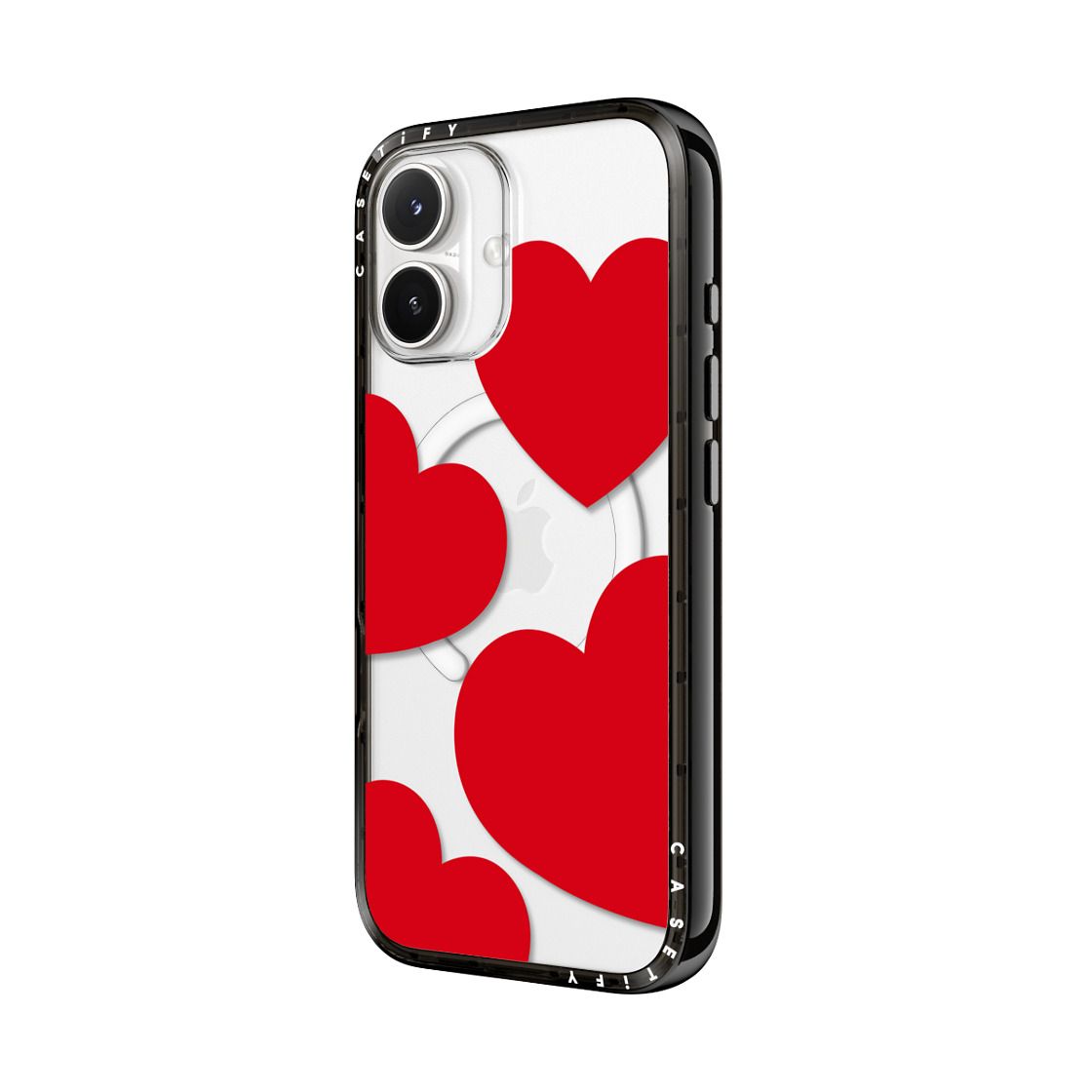 CASETIFY Compact MagSafe Case for iPhone 17 - Red Hearts Extravaganza