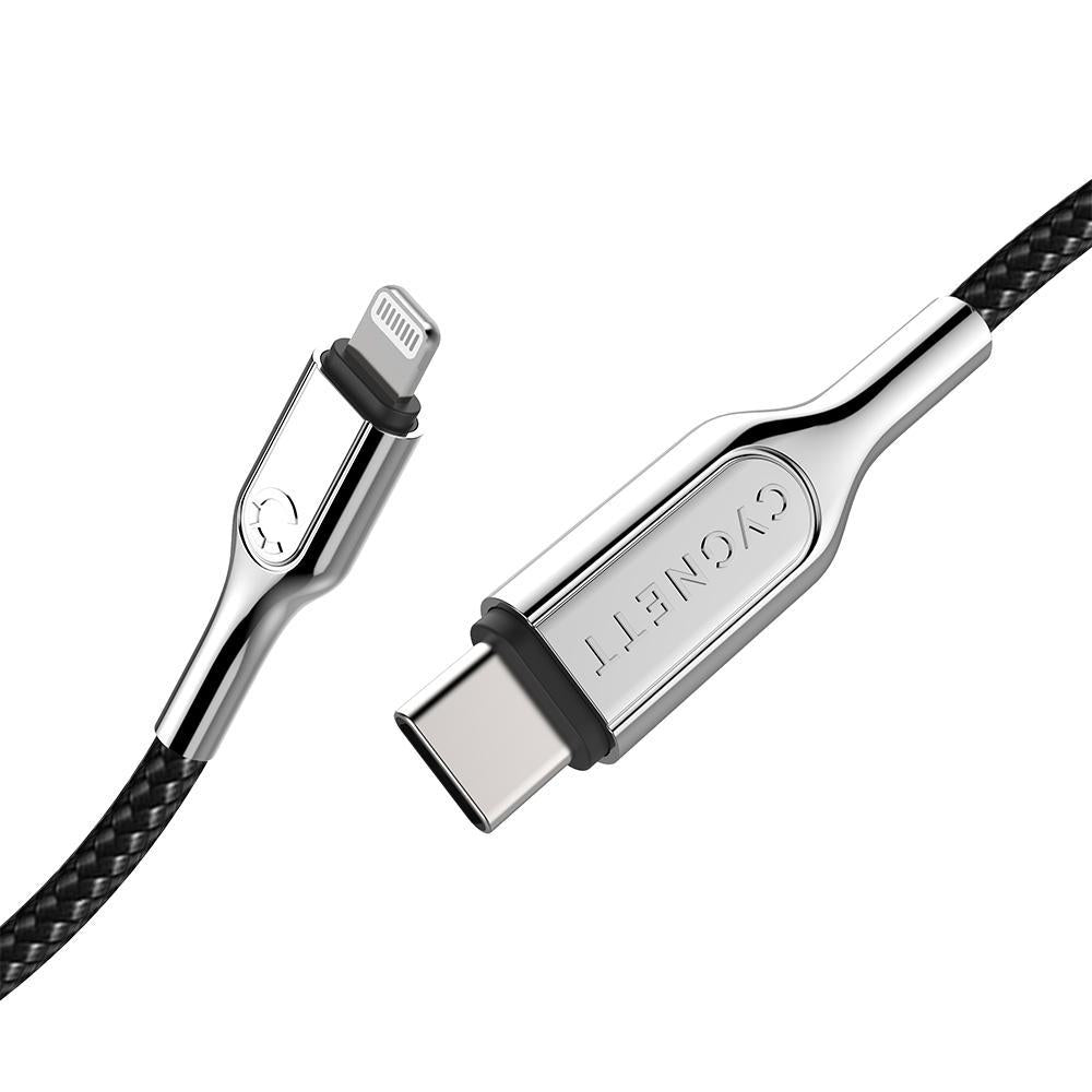 CYGNETT Armoured Lightning to USB-C Cable 1M - Black