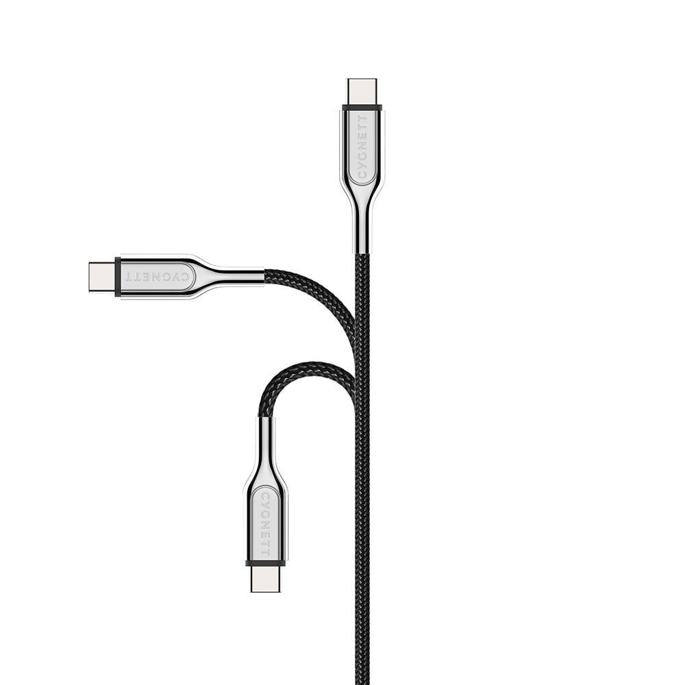 CYGNETT Armoured Lightning to USB-C Cable 1M - Black