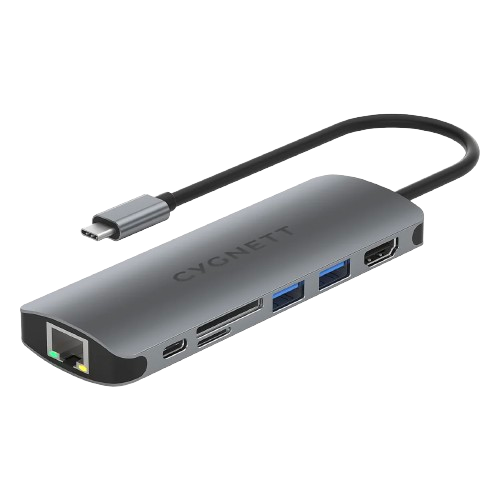 CYGNETT DeskMate USB C 7-in-1 Hub - Space Gray