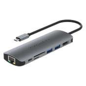 CYGNETT DeskMate USB C 7-in-1 Hub - Space Gray