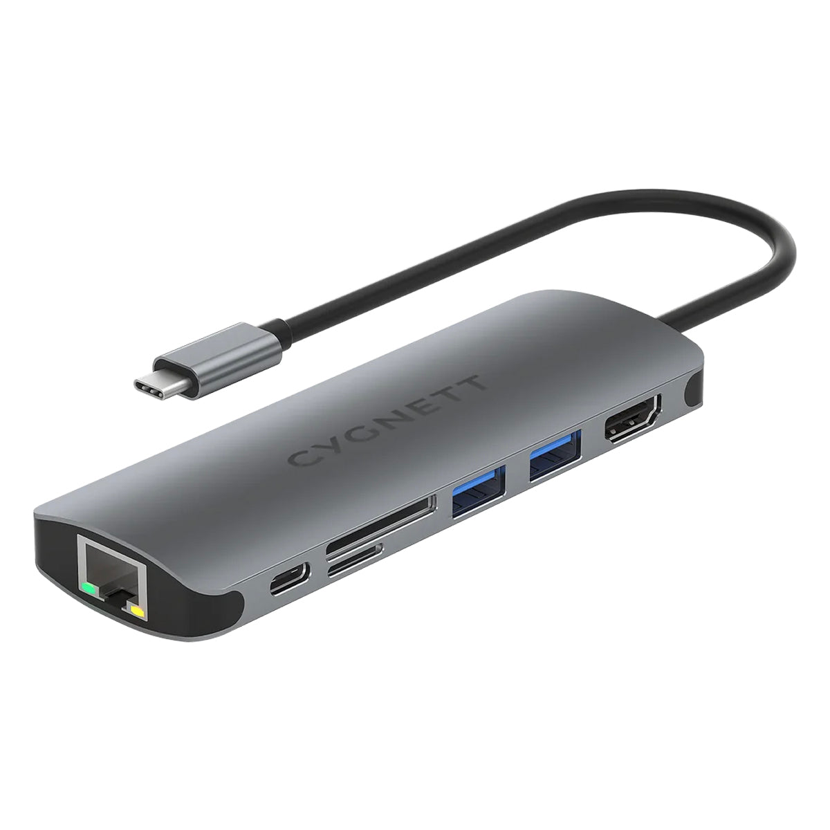 CYGNETT DeskMate USB C 7-in-1 Hub - Space Gray