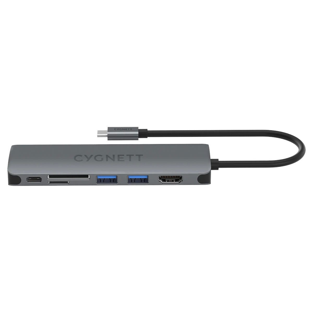 CYGNETT DeskMate USB C 7-in-1 Hub - Space Gray