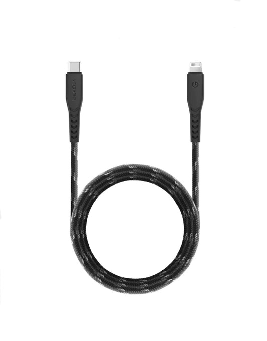 ENERGEA Nyloflex USB-C to Lightning Cable 1.5m - Black