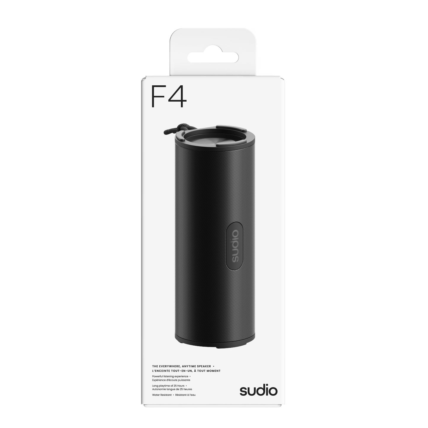 SUDIO F4 Portable Bluetooth Speaker - Black