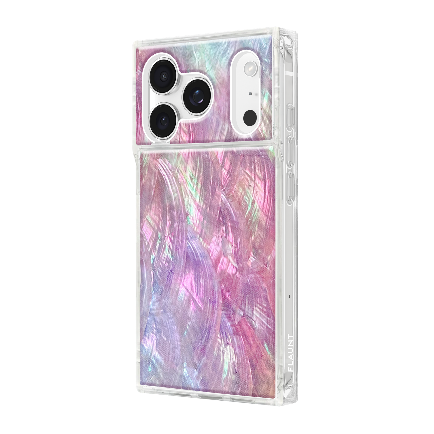 FLAUNT Square Printed MagSafe Case for iPhone 17 Pro - Pink Mother of Pearl