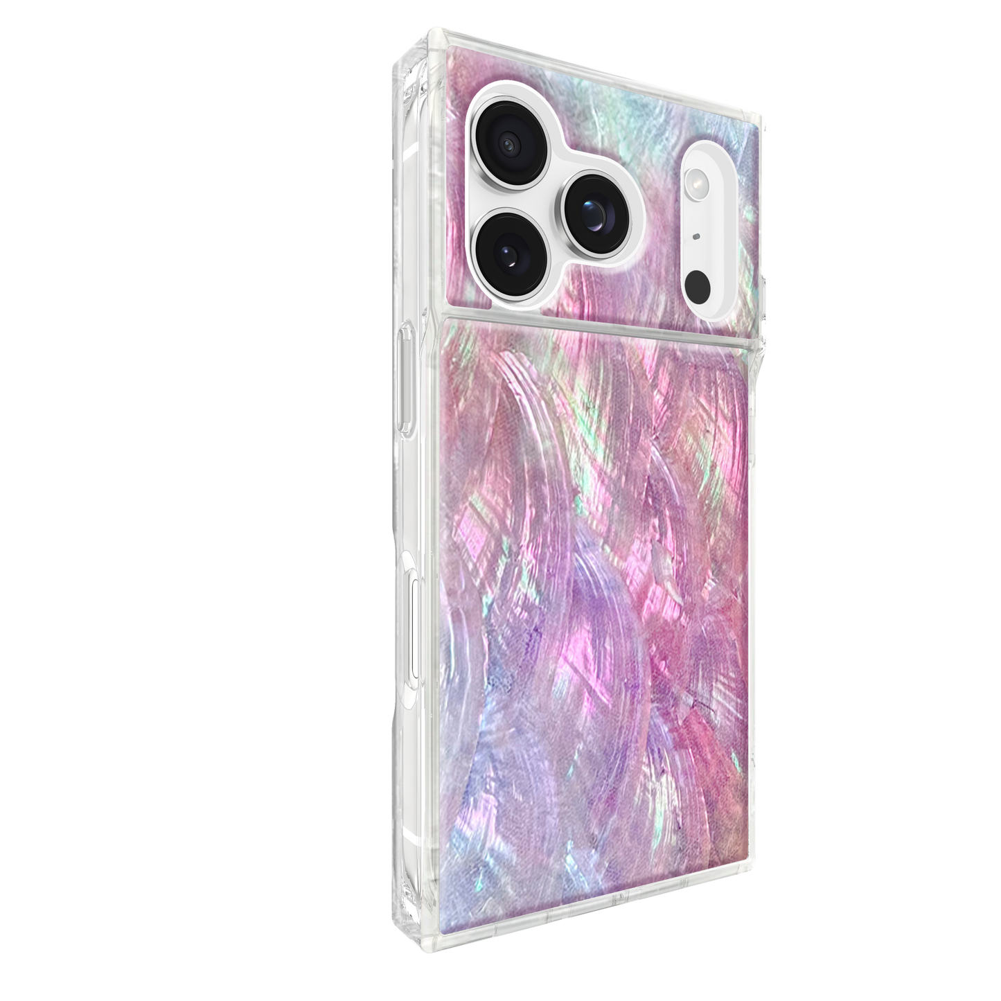 FLAUNT Square Printed MagSafe Case for iPhone 17 Pro - Pink Mother of Pearl